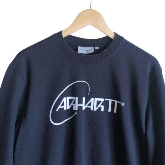 Carhartt WIP Orbit Men's Sweatshirt Small Navy Blue - Picture 4 of 12